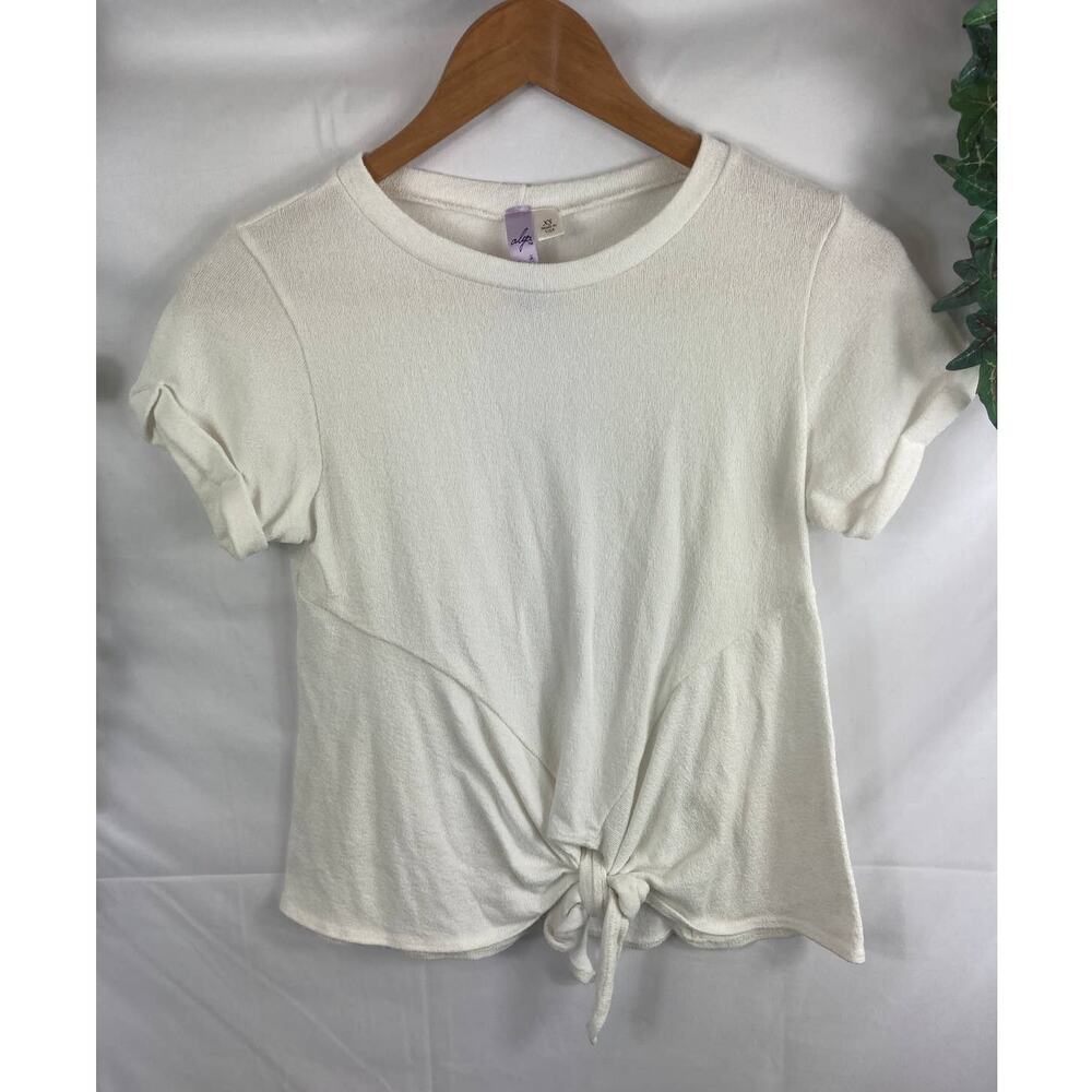 Alya Tie bottom white tshirt XS